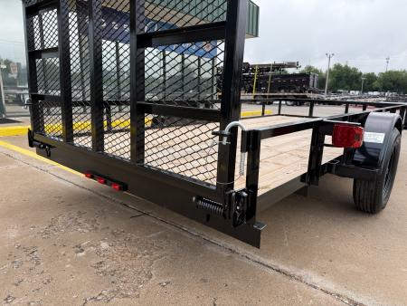 New #260868 2026 TOP HAT DSA 14 X 77 SINGLE AXLE ANGLE TOP 3.5K UTILITY W/ RAMP GATE