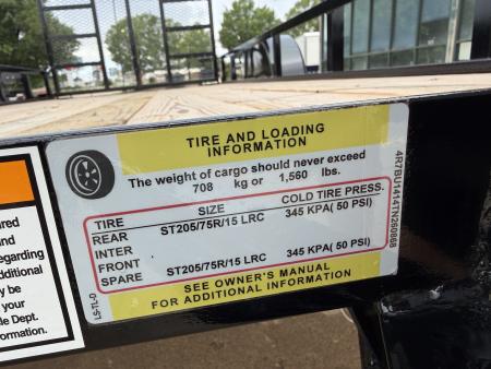 New #260868 2026 TOP HAT DSA 14 X 77 SINGLE AXLE ANGLE TOP 3.5K UTILITY W/ RAMP GATE