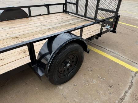 New #260869 2026 TOP HAT DSA 14 X 77 SINGLE AXLE ANGLE TOP 3.5K UTILITY W/ RAMP GATE