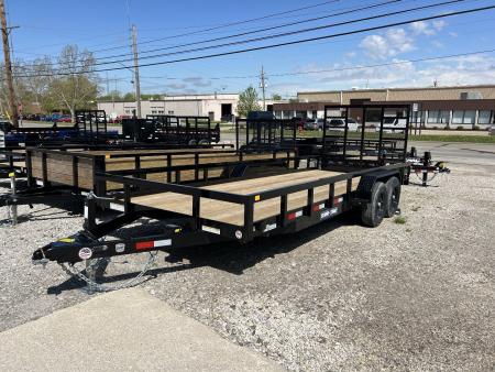 New 2026 Sure-Trac 7 x 20 Tube Top Utility Trailer 10K Tandem Utility Trailer W/SPLIT HD CONTRACTOR GATE