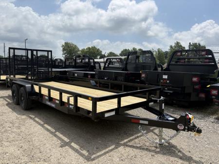 New 2026 Sure-Trac 7 x 20 Tube Top Utility Trailer 10K Tandem Utility Trailer W/SPLIT HD CONTRACTOR GATE