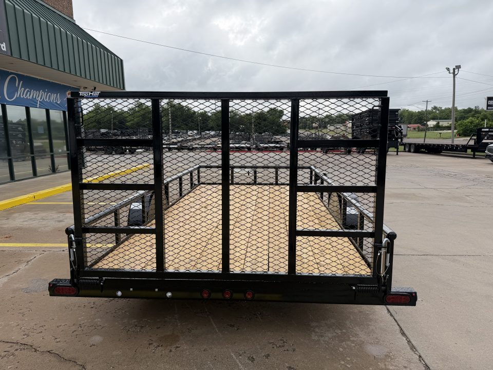 New #263832 2026 TOP HAT DSP 14 X 83 SINGLE AXLE PIPE TOP 3K UTILITY W/ REAR RAMP GATE