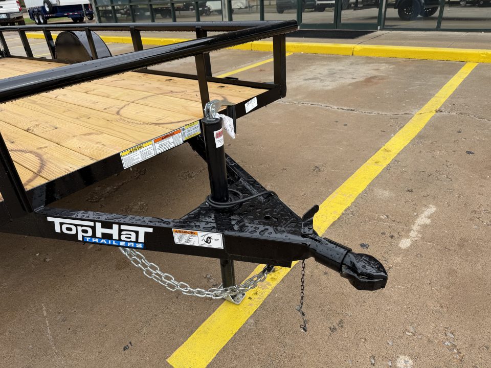 New #263832 2026 TOP HAT DSP 14 X 83 SINGLE AXLE PIPE TOP 3K UTILITY W/ REAR RAMP GATE