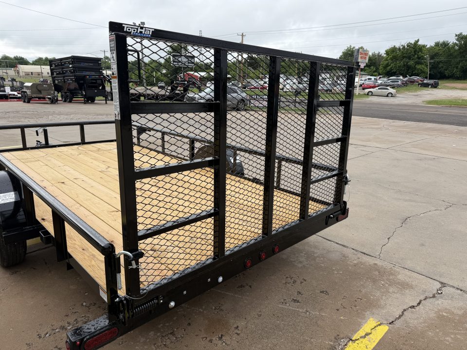 New #263832 2026 TOP HAT DSP 14 X 83 SINGLE AXLE PIPE TOP 3K UTILITY W/ REAR RAMP GATE