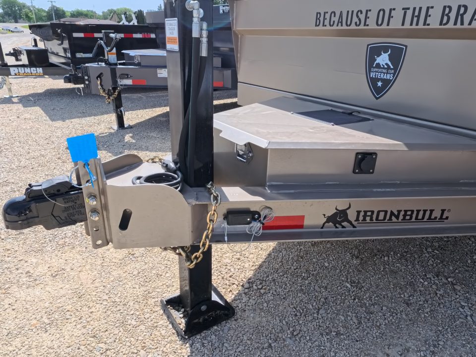 New 2026 Iron Bull 83x14 DTB Sniper Series Dump Trailer w/2-7K Straight Axles, Elec. Brakes, Hydraulic Jack and More!
