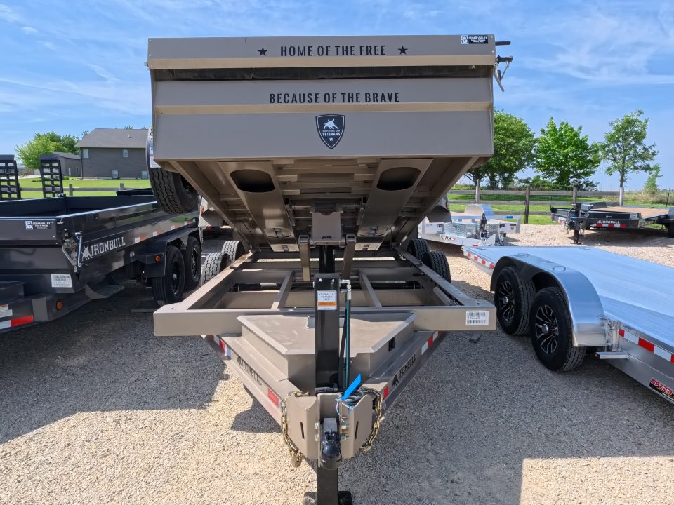New 2026 Iron Bull 83x14 DTB Sniper Series Dump Trailer w/2-7K Straight Axles, Elec. Brakes, Hydraulic Jack and More!