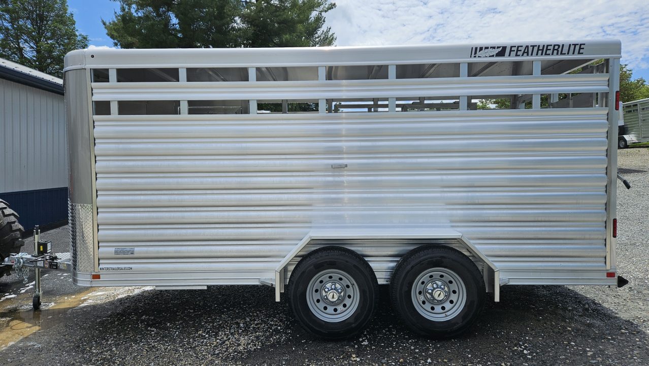 New 2026 Featherlite Trailers 8107 6'7"X16'TA Stock / Stock Combo Trailer