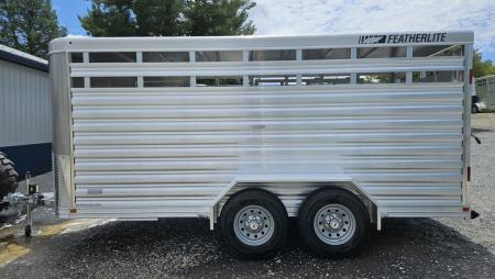 New 2026 Featherlite Trailers 8107 6'7"X16'TA Stock / Stock Combo Trailer