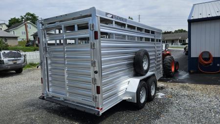 New 2026 Featherlite Trailers 8107 6'7"X16'TA Stock / Stock Combo Trailer