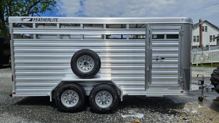 New 2026 Featherlite Trailers 8107 6'7"X16'TA Stock / Stock Combo Trailer