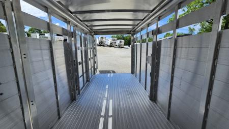 New 2026 Featherlite Trailers 8107 6'7"X16'TA Stock / Stock Combo Trailer