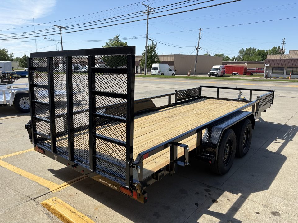 New 2026 Sure-Trac 7 x 18 Tube Top ATV Trailer 7K Tandem ATV Trailer