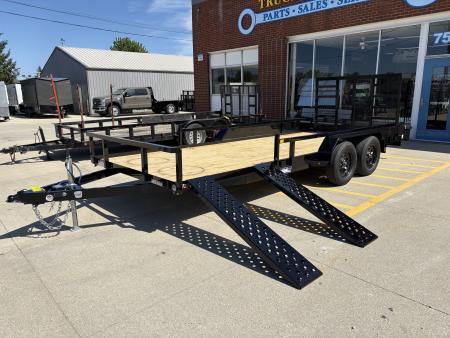 New 2026 Sure-Trac 7 x 18 Tube Top ATV Trailer 7K Tandem ATV Trailer
