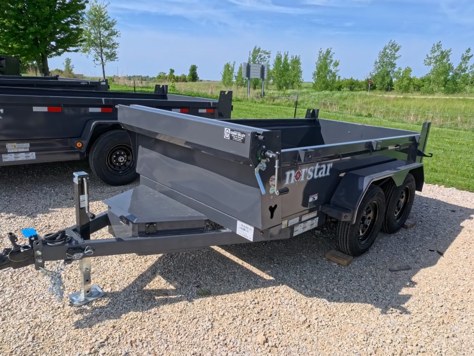 New 2027 Norstar 60 x 10 DCB Dump Trailer with 2) 3500 lb. Axles - Elec. Brakes, 8 Ply Tires - Gray