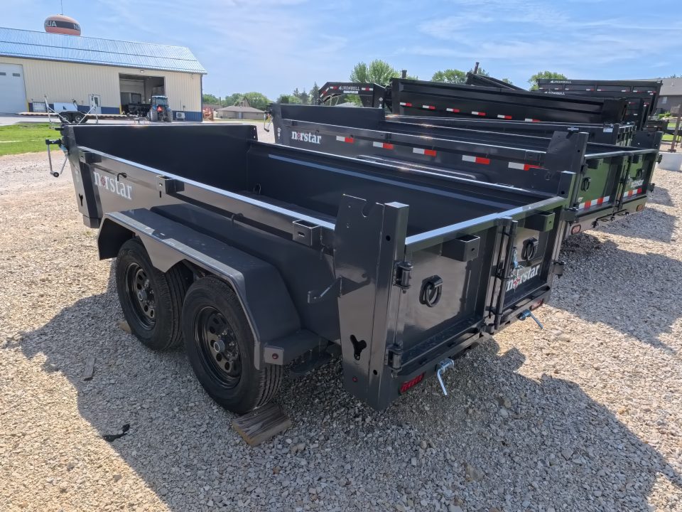 New 2027 Norstar 60 x 10 DCB Dump Trailer with 2) 3500 lb. Axles - Elec. Brakes, 8 Ply Tires - Gray