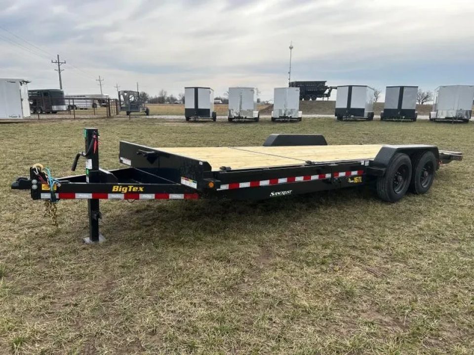 New 2026 Big Tex Trailers 83x22 Tandem 16K Gravity Tilt w/ 6' Stationary & Tool Tray