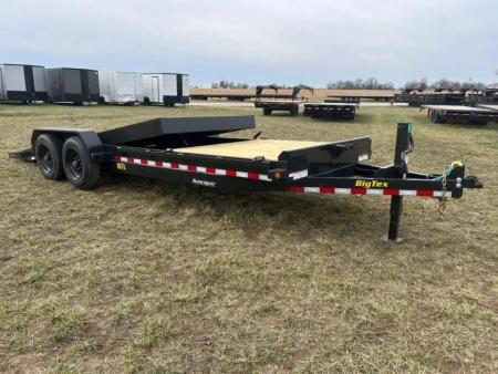 New 2026 Big Tex Trailers 83x22 Tandem 16K Gravity Tilt w/ 6' Stationary & Tool Tray