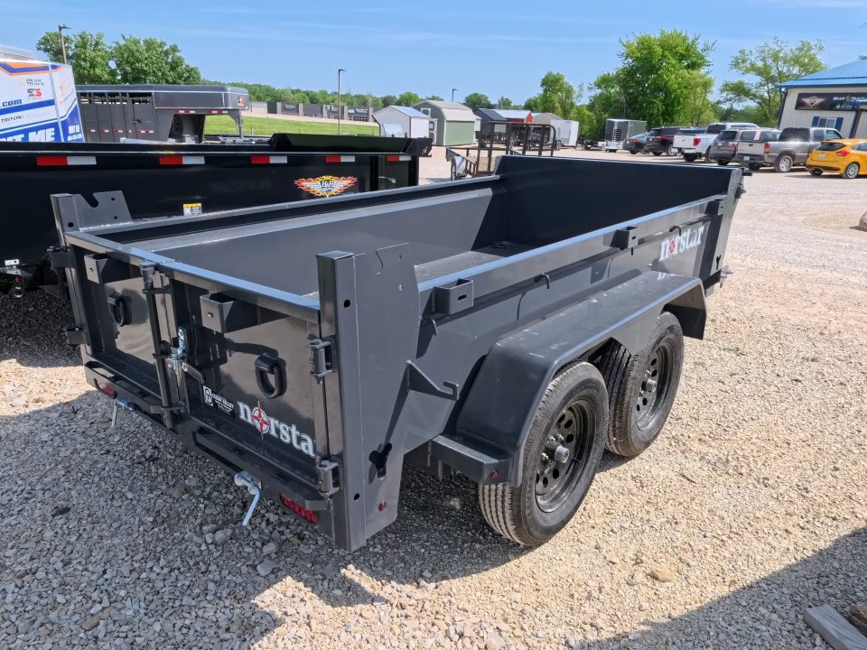 New 2027 Norstar 60 x 10 DCB Dump Trailer with 2) 3500 lb. Axles - Elec. Brakes, 8 Ply Tires - Gray