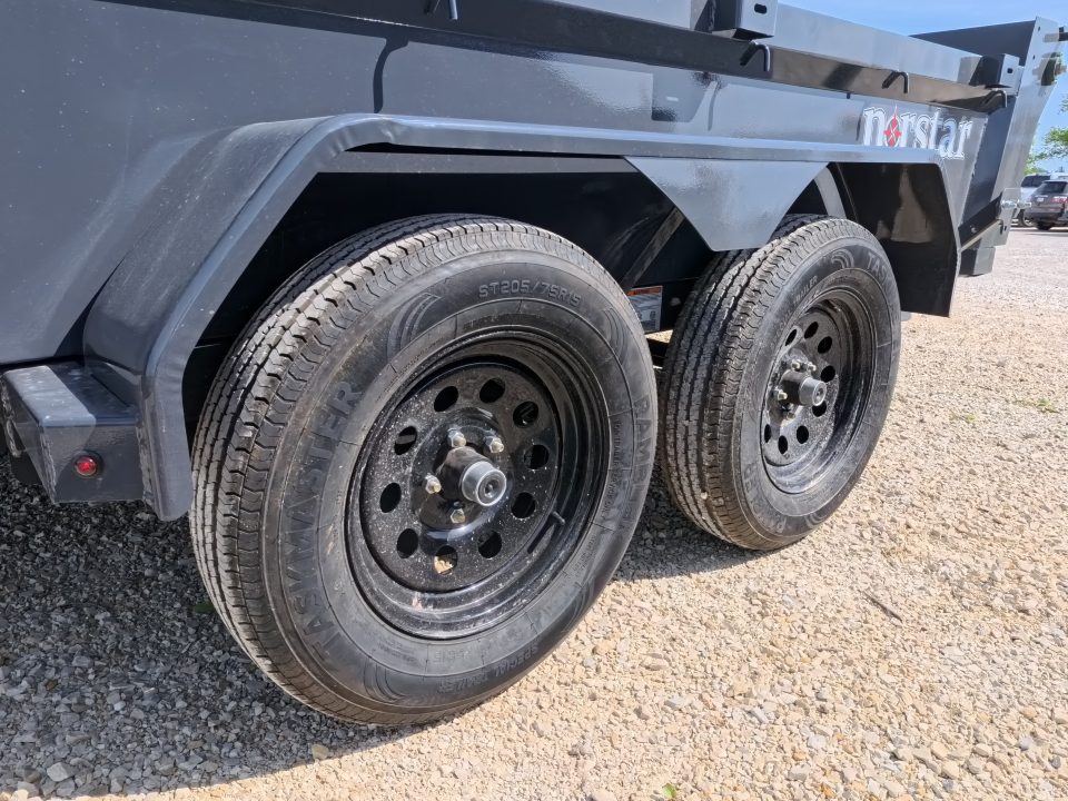 New 2027 Norstar 60 x 10 DCB Dump Trailer with 2) 3500 lb. Axles - Elec. Brakes, 8 Ply Tires - Gray