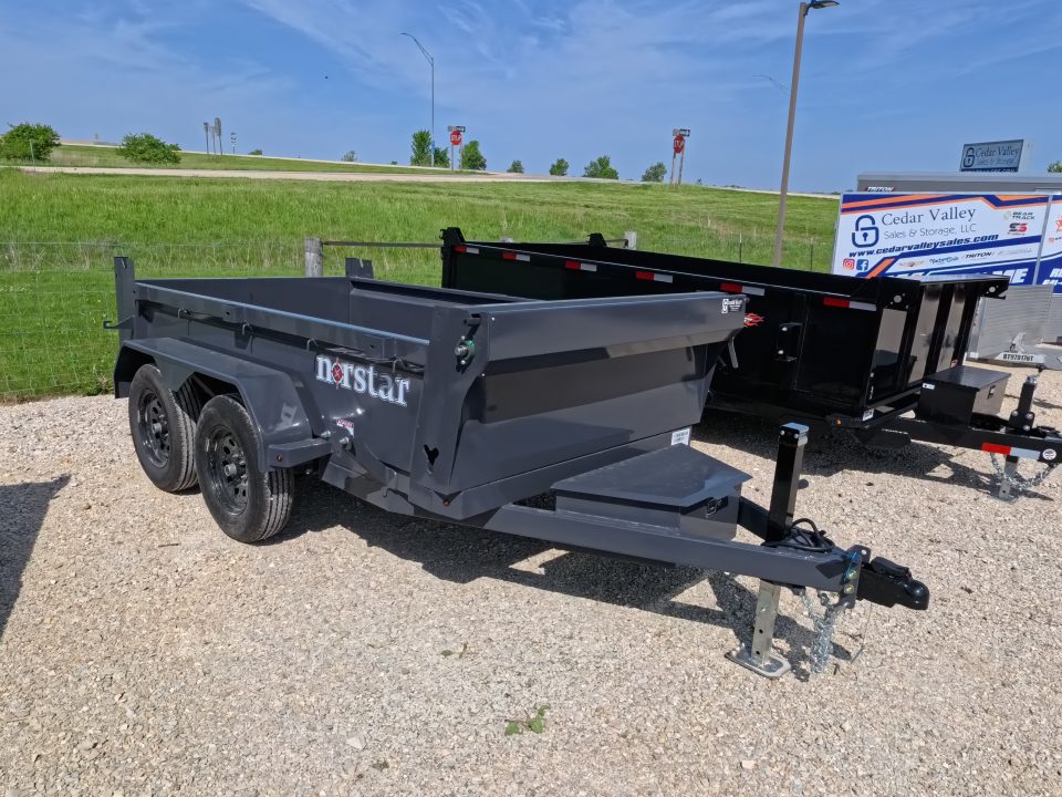 New 2027 Norstar 60 x 10 DCB Dump Trailer with 2) 3500 lb. Axles - Elec. Brakes, 8 Ply Tires - Gray