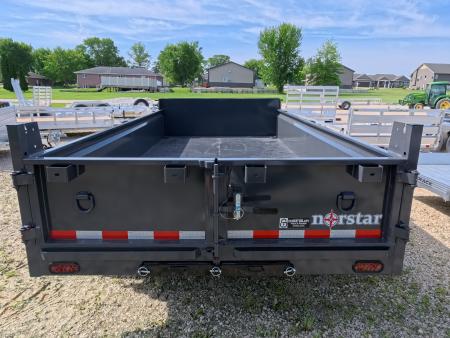 New 2027 Norstar 83 x 14 DCB Dump with 2) 7K GWR Straight Axles, 2) Elec. Brakes, Dual Rear Swing Out Doors, 10 Ply LRE Tires ST235/80 R16