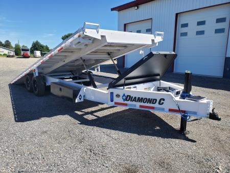 New 2026 Diamond C Trailers DET207 Deckover Tilt Trailer / 15,500 GVWR / 102"x24'