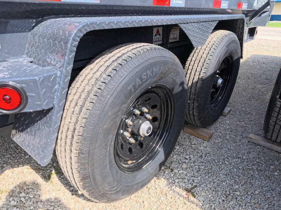 New 2026 Iron Bull 83 x 14 DWB Dump Trailer with 2) 7K GVWR Straight Axles and 2) Fwd. Adj. Electric Brakes, Slide-In Aluminum Ramps and 10 Ply Tires