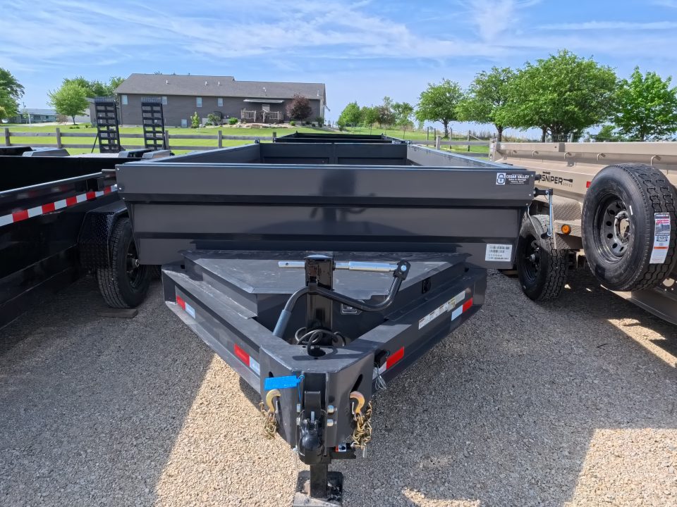 New 2026 Iron Bull 83 x 14 DWB Dump Trailer with 2) 7K GVWR Straight Axles and 2) Fwd. Adj. Electric Brakes, Slide-In Aluminum Ramps and 10 Ply Tires