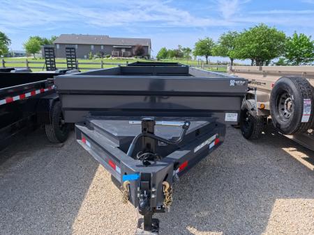 New 2026 Iron Bull 83 x 14 DWB Dump Trailer with 2) 7K GVWR Straight Axles and 2) Fwd. Adj. Electric Brakes, Slide-In Aluminum Ramps and 10 Ply Tires