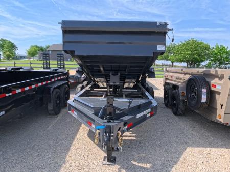 New 2026 Iron Bull 83 x 14 DWB Dump Trailer with 2) 7K GVWR Straight Axles and 2) Fwd. Adj. Electric Brakes, Slide-In Aluminum Ramps and 10 Ply Tires