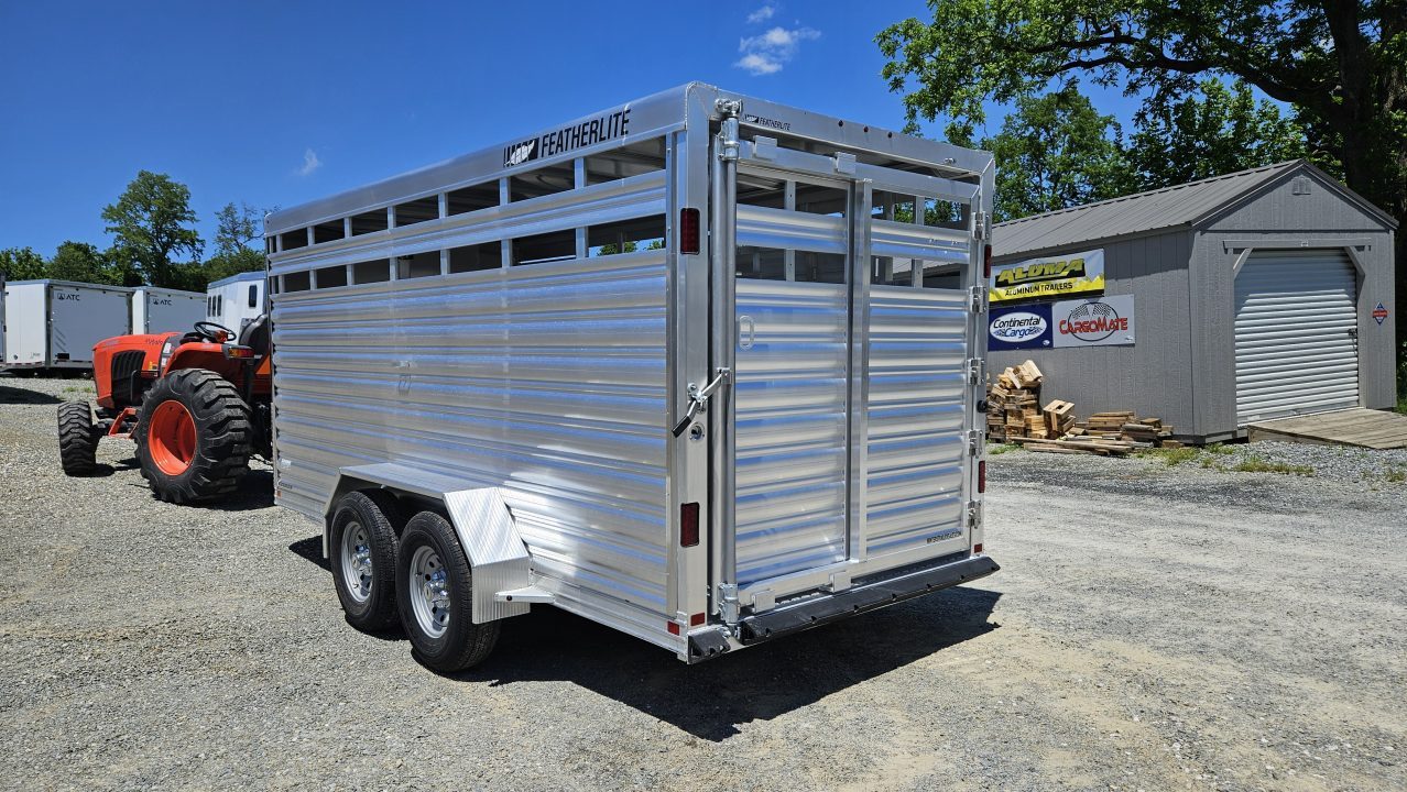 New 2026 Featherlite Trailers 8107 6'7"X16'TA Stock / Stock Combo Trailer