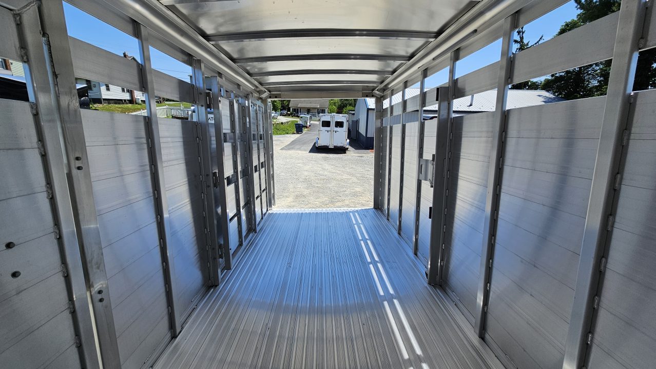 New 2026 Featherlite Trailers 8107 6'7"X16'TA Stock / Stock Combo Trailer