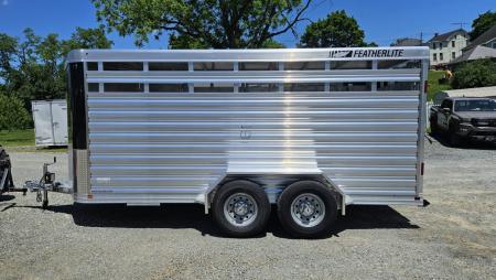New 2026 Featherlite Trailers 8107 6'7"X16'TA Stock / Stock Combo Trailer