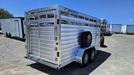New 2026 Featherlite Trailers 8107 6'7"X16'TA Stock / Stock Combo Trailer
