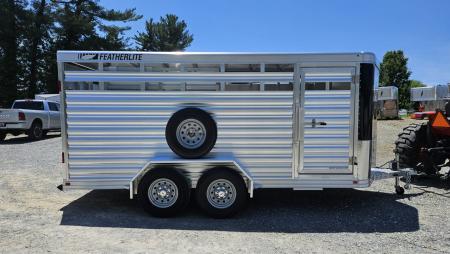 New 2026 Featherlite Trailers 8107 6'7"X16'TA Stock / Stock Combo Trailer