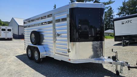 New 2026 Featherlite Trailers 8107 6'7"X16'TA Stock / Stock Combo Trailer