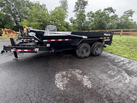 New 2026 PJ Trailers 14' x 83" Low Pro Telescopic Dump Trailer