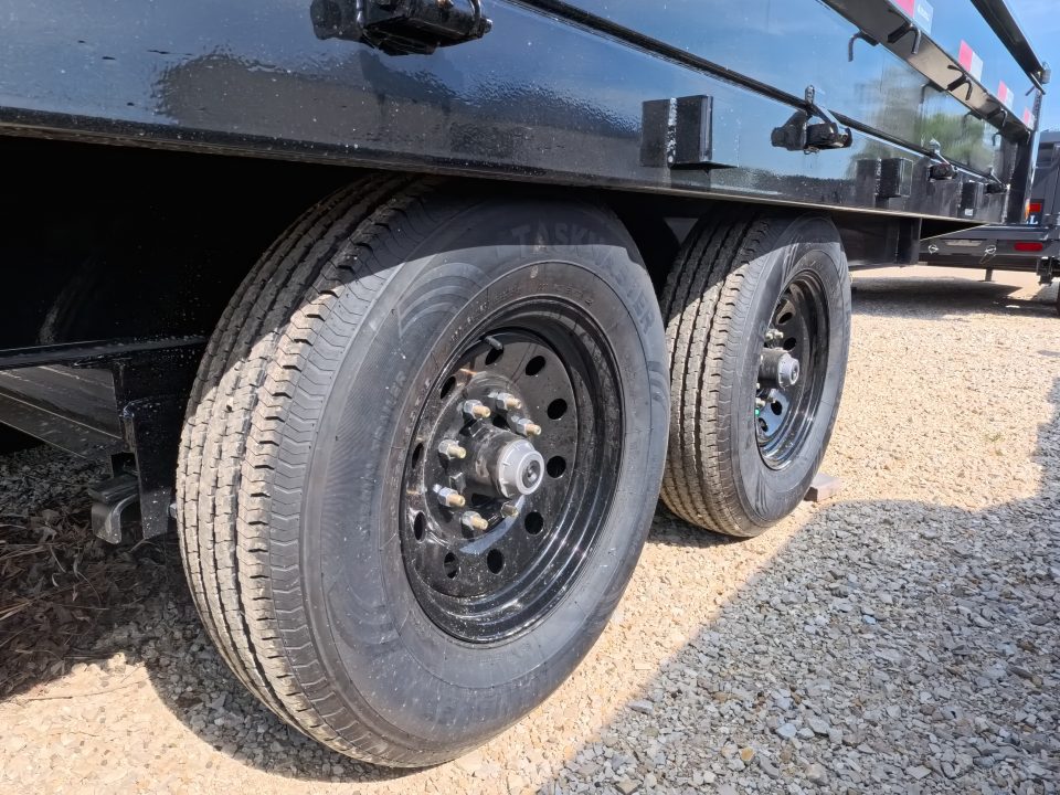 New 2027 Iron Bull 96 x 16 DDP Dump Trailer with 2) 7,000 lb. Straight Axles. Elec. Brakes, 10" I-Beam Frame, Slide -In Ramps
