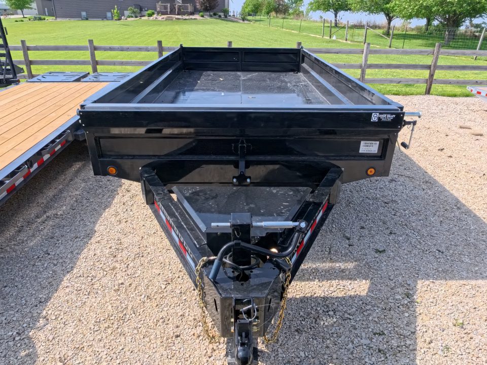 New 2027 Iron Bull 96 x 16 DDP Dump Trailer with 2) 7,000 lb. Straight Axles. Elec. Brakes, 10" I-Beam Frame, Slide -In Ramps