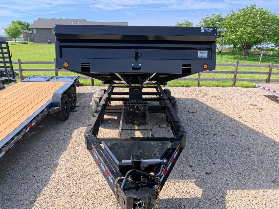 New 2027 Iron Bull 96 x 16 DDP Dump Trailer with 2) 7,000 lb. Straight Axles. Elec. Brakes, 10" I-Beam Frame, Slide -In Ramps