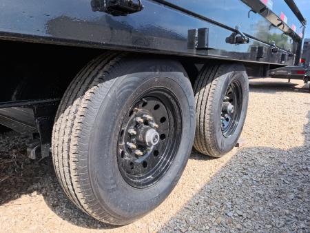 New 2027 Iron Bull 96 x 16 DDP Dump Trailer with 2) 7,000 lb. Straight Axles. Elec. Brakes, 10" I-Beam Frame, Slide -In Ramps