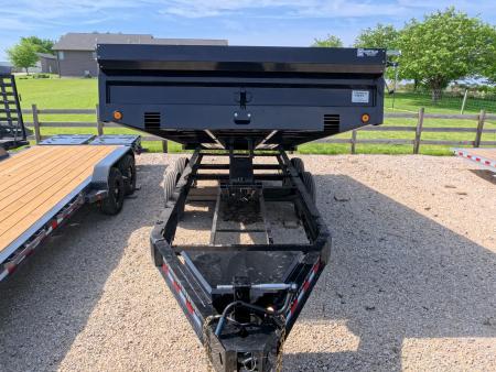 New 2027 Iron Bull 96 x 16 DDP Dump Trailer with 2) 7,000 lb. Straight Axles. Elec. Brakes, 10" I-Beam Frame, Slide -In Ramps