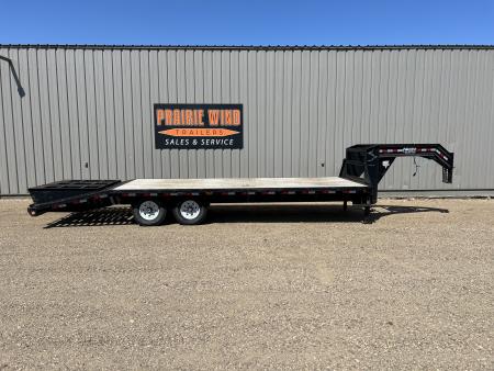 Used 2008 PJ Trailers 25' Gooseneck Flatbed Trailer