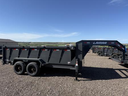 New 2026 Lamar 14' Gooseneck Dump Trailer 16K