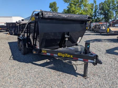 New 2025 Big Tex Trailers 7x14 TD Heavy Duty 14K Telescopic Dump w/ Slide-In Ramps & 4' Sides Dump Trailer