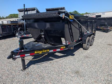 New 2025 Big Tex Trailers 7x14 TD Heavy Duty 14K Telescopic Dump w/ Slide-In Ramps & 4' Sides Dump Trailer