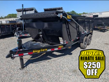 New 2025 Big Tex Trailers 7x14 TD Heavy Duty 14K Telescopic Dump w/ Slide-In Ramps & 4' Sides Dump Trailer