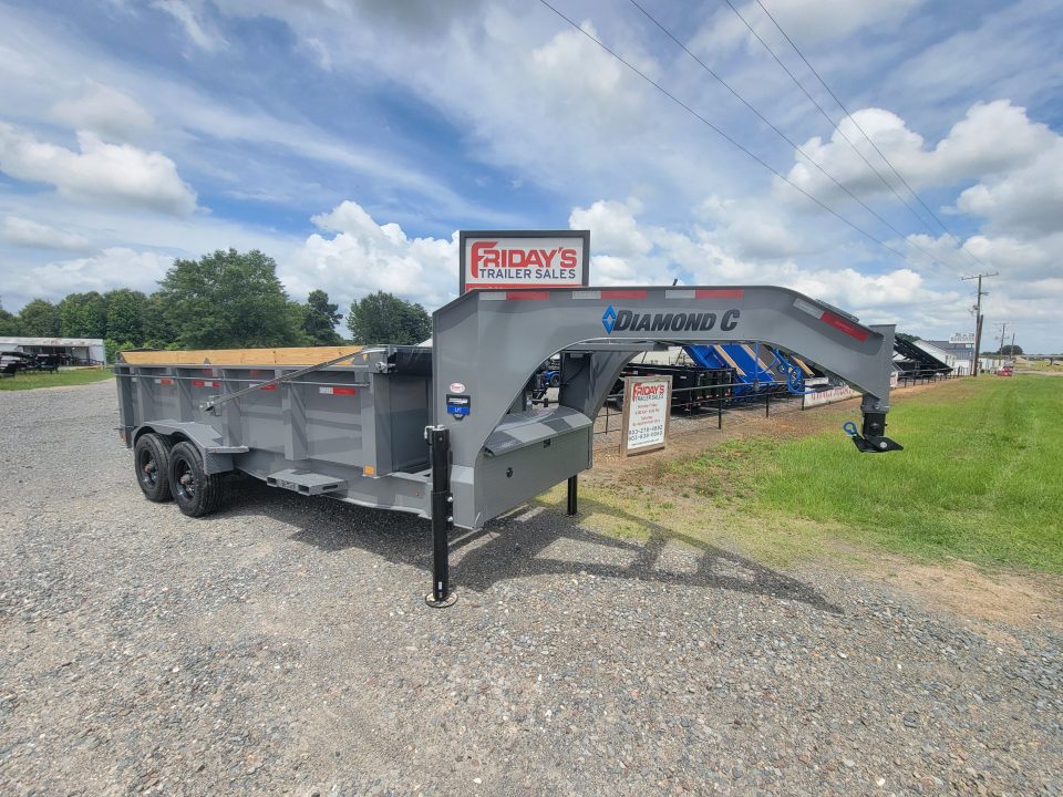 New 2026 Diamond C Trailers LPT210 16'x82" 10K Torsion Axles Gooseneck Pacesetter Edition Dump Trailer
