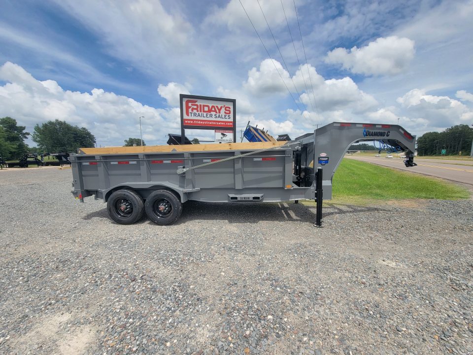 New 2026 Diamond C Trailers LPT210 16'x82" 10K Torsion Axles Gooseneck Pacesetter Edition Dump Trailer