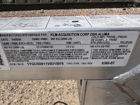 New 2027 Aluma 8' Aluminum Utility 638BT Utility Trailer